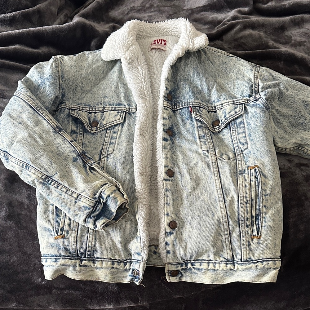 Levi's Light Blue Sherpa-Lined Jacket